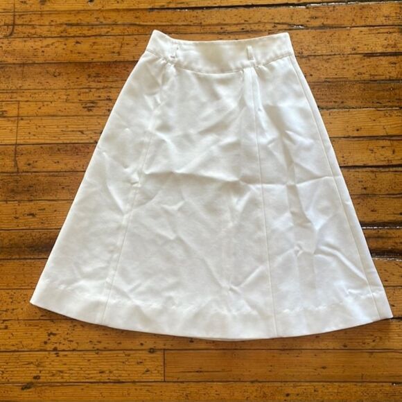 Panther Vintage White Midi Skirt Indie Emo 80s Size 7/8 - Picture 1 of 4